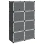 Estantería de cubos con 8 compartimentos y puertas PP negro by , Shoe racks and shoe organizers - Ref: Foro24-4019579, Price:...