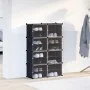 Estantería de cubos con 8 compartimentos y puertas PP negro by , Shoe racks and shoe organizers - Ref: Foro24-4019579, Price:...