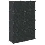 Estantería de cubos con 8 compartimentos y puertas PP negro by , Shoe racks and shoe organizers - Ref: Foro24-4019579, Price:...