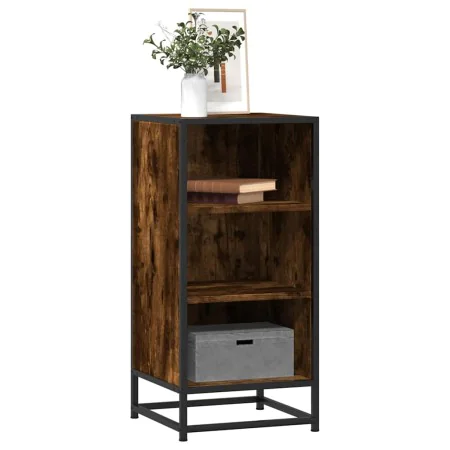 Aparador madera ingeniería y metal roble ahumado 35,5x35x76 cm von , Sideboards - Ref: Foro24-848951, Preis: 51,44 €, Rabatt: %