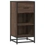 Aparador madera ingeniería y metal marrón roble 35,5x35x76 cm de , Aparadores - Ref: Foro24-848958, Precio: 59,40 €, Descuent...