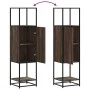 Aparador alto madera ingeniería marrón roble 35,5x35x139cm by , Sideboards - Ref: Foro24-849038, Price: 86,58 €, Discount: %