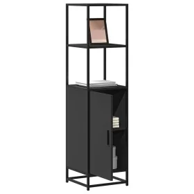 Aparador alto madera de ingeniería y metal 35,5x35x139 cm by , Sideboards - Ref: Foro24-849044, Price: 91,67 €, Discount: %