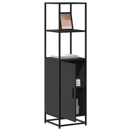 Aparador alto madera de ingeniería y metal 35,5x35x139 cm de , Aparadores - Ref: Foro24-849044, Precio: 82,00 €, Descuento: %