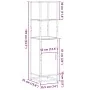 Aparador alto madera de ingeniería y metal 35,5x35x139 cm de , Aparadores - Ref: Foro24-849044, Precio: 82,00 €, Descuento: %