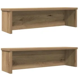Estantes de cocina apilables 2 uds roble artesanal 50x15x16 cm von , Behälter für Küchenutensilien - Ref: Foro24-860498, Prei...