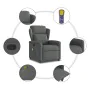 Sillón de masaje reclinable de tela gris oscuro de , Sillones - Ref: Foro24-4015587, Precio: 205,63 €, Descuento: %