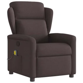 Sillón de masaje reclinable de tela marrón oscuro by , Armchairs - Ref: Foro24-4015591, Price: 201,69 €, Discount: %