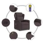 Sillón de masaje reclinable de tela marrón oscuro von , Sessel - Ref: Foro24-4015591, Preis: 204,49 €, Rabatt: %