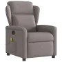 Sillón de masaje reclinable de tela gris taupé de , Sillones - Ref: Foro24-4015593, Precio: 203,84 €, Descuento: %