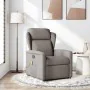 Sillón de masaje reclinable de tela gris taupé de , Sillones - Ref: Foro24-4015593, Precio: 203,84 €, Descuento: %