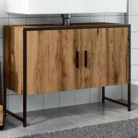 Mueble de lavabo madera de ingeniería roble artisan 80x33x60 cm by , bathroom vanities - Ref: Foro24-857705, Price: 72,67 €, ...