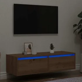 Mueble de TV con luces LED roble artisan 100X35,5x25 cm von , TV-Möbel - Ref: Foro24-860246, Preis: 85,91 €, Rabatt: %