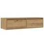 Mueble de TV con luces LED roble artisan 100X35,5x25 cm by , TV Furniture - Ref: Foro24-860246, Price: 85,91 €, Discount: %