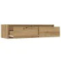 Mueble de TV con luces LED roble artisan 100X35,5x25 cm by , TV Furniture - Ref: Foro24-860246, Price: 85,91 €, Discount: %