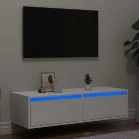 Mueble de TV con luces LED blanco 100X35,5x25 cm von , TV-Möbel - Ref: Foro24-860238, Preis: 79,11 €, Rabatt: %