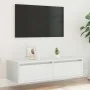 Mueble de TV con luces LED blanco 100X35,5x25 cm by , TV Furniture - Ref: Foro24-860238, Price: 79,11 €, Discount: %