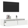 Mueble de TV con luces LED blanco 100X35,5x25 cm by , TV Furniture - Ref: Foro24-860238, Price: 79,11 €, Discount: %