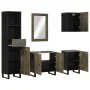 Conjunto de muebles de baño 5 piezas madera maciza mango negro von , Badezimmermöbel - Ref: Foro24-3310003, Preis: 370,30 €, ...
