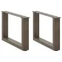Patas de mesa centro forma U 2uds acero natural 50x(30-31) cm de , Patas para mesas - Ref: Foro24-4013139, Precio: 52,04 €, D...