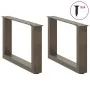 Patas de mesa centro forma U 2uds acero natural 50x(30-31) cm de , Patas para mesas - Ref: Foro24-4013139, Precio: 52,04 €, D...
