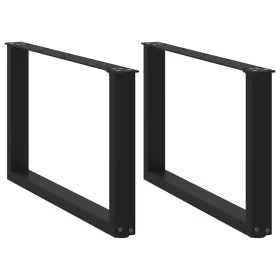 Patas de mesa de centro forma U 2uds acero negro 70x(42-43) cm by , Table legs - Ref: Foro24-4013164, Price: 64,54 €, Discoun...