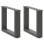 Patas de mesa centro forma U 2uds acero antracita 30x(30-31) cm by , Table legs - Ref: Foro24-4013130, Price: 42,31 €, Discou...