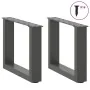 Patas de mesa centro forma U 2uds acero antracita 30x(30-31) cm by , Table legs - Ref: Foro24-4013130, Price: 42,31 €, Discou...