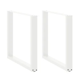 Patas para mesa de comedor en forma de U 2 uds acero blanco by , Table legs - Ref: Foro24-4013193, Price: 93,63 €, Discount: %