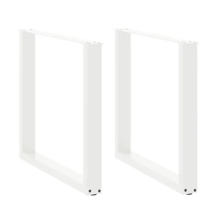 Patas para mesa de comedor en forma de U 2 uds acero blanco by , Table legs - Ref: Foro24-4013193, Price: 93,63 €, Discount: %