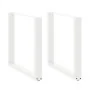 Patas para mesa de comedor en forma de U 2 uds acero blanco by , Table legs - Ref: Foro24-4013193, Price: 93,63 €, Discount: %