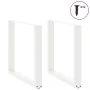 Patas para mesa de comedor en forma de U 2 uds acero blanco by , Table legs - Ref: Foro24-4013193, Price: 93,63 €, Discount: %