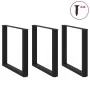Patas para mesa centro forma U 3 uds acero negro 90x(72-73) cm de , Patas para mesas - Ref: Foro24-4013208, Precio: 119,75 €,...