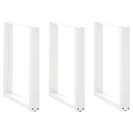 Patas para mesa centro forma U 3 uds blanco 70x(72-73) cm acero by , Table legs - Ref: Foro24-4013201, Price: 119,72 €, Disco...