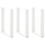 Patas para mesa centro forma U 3 uds blanco 70x(72-73) cm acero by , Table legs - Ref: Foro24-4013201, Price: 119,72 €, Disco...