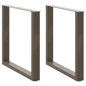 Patas mesa centro forma U 2uds acero natural 80x(72-73)cm acero by , Table legs - Ref: Foro24-4013191, Price: 86,60 €, Discou...
