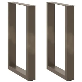 Patas para mesa comedor forma U 2uds acero natural 50x(72-73)cm by , Table legs - Ref: Foro24-4013179, Price: 81,36 €, Discou...