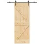 Puerta corredera con herrajes madera maciza de pino 80x210 cm von , Türen - Ref: Foro24-3332607, Preis: 203,18 €, Rabatt: %