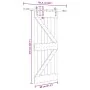Puerta corredera con herrajes madera maciza de pino 80x210 cm von , Türen - Ref: Foro24-3332607, Preis: 203,18 €, Rabatt: %
