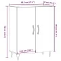 Aparador de madera de ingeniería roble artisan 69,5x34x90 cm de , Aparadores - Ref: Foro24-857178, Precio: 79,48 €, Descuento: %