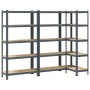 Estante almacenaje 5 niveles 3 uds acero y madera contrachapada by , Industrial shelving - Ref: Foro24-3307594, Price: 133,51...