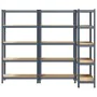 Estante almacenaje 5 niveles 3 uds acero y madera contrachapada by , Industrial shelving - Ref: Foro24-3307594, Price: 133,51...