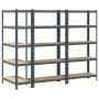 Estante almacenaje 5 niveles 3 uds acero y madera contrachapada by , Industrial shelving - Ref: Foro24-3307594, Price: 133,51...