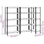 Estante almacenaje 5 niveles 3 uds acero y madera contrachapada by , Industrial shelving - Ref: Foro24-3307594, Price: 133,51...