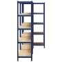 Estanterías de 5 baldas 3 uds madera contrachapada y acero azul by , Industrial shelving - Ref: Foro24-3307606, Price: 179,24...