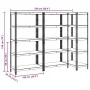 Estanterías de 5 baldas 3 uds madera contrachapada y acero azul by , Industrial shelving - Ref: Foro24-3307606, Price: 179,24...