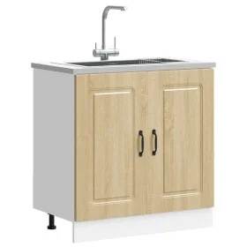 Mueble bajo para fregadero Kalmar roble sonoma 80x46x81,5 cm von , Küchenschränke - Ref: Foro24-853450, Preis: 67,34 €, Rabat...