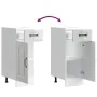 Mueble bajo cocina Kalmar madera ingeniería blanca alto brillo von , Küchenschränke - Ref: Foro24-853459, Preis: 70,29 €, Rab...