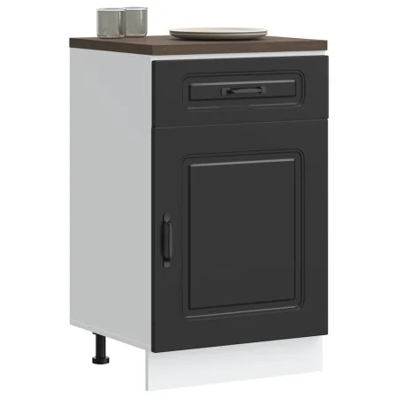 Mueble bajo de cocina Kalmar madera de ingeniería negra by , Kitchen cabinets - Ref: Foro24-853478, Price: 90,24 €, Discount: %