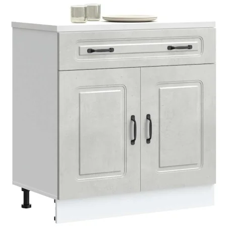 Mueble bajo de cocina Kalmar madera de ingeniería gris hormigón de , Armarios de cocina - Ref: Foro24-853501, Precio: 94,69 €...